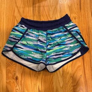 Lululemon Athletica Blue and Green Patterned Shorts